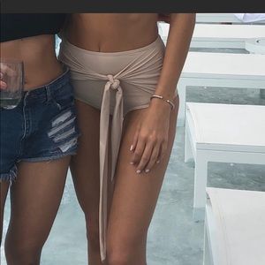 High waisted bikini bottoms